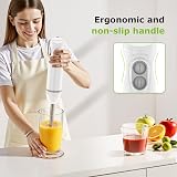 Bonsenkitchen Hand Blender 300W 2-Speed Immersion Stick Blender White view 3