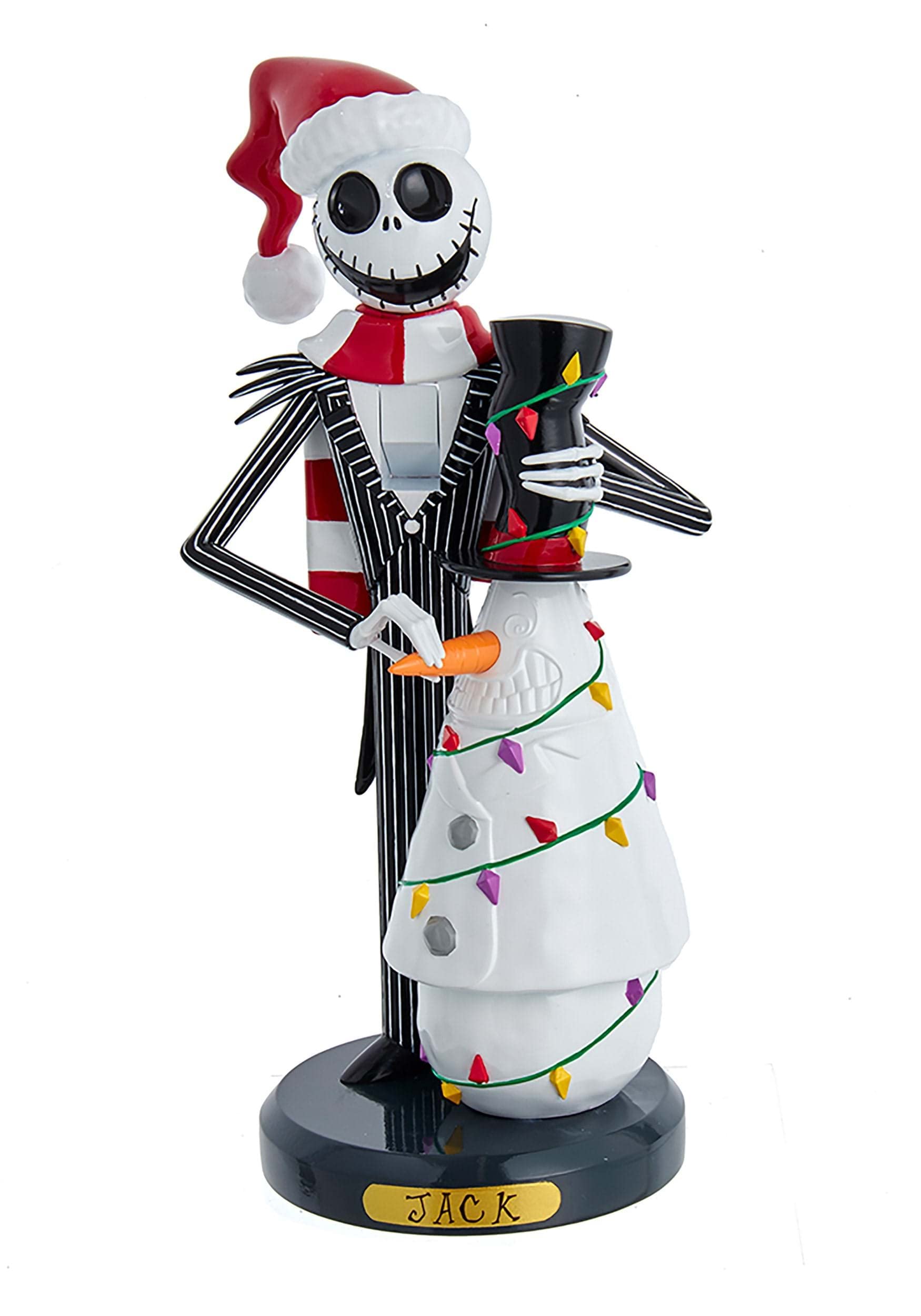 Photo 1 of 11-Inch Disney Nightmare Before Christmas Jack Skellington with Snowman Nutcracker