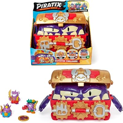 PIRATIX ADVENTURE WORLD Monster Treasure Chest with 3 Piratix Figures
