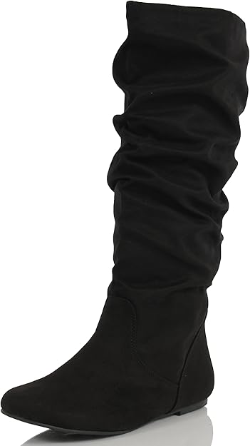 slouchy faux suede boots