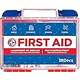 Be Smart Get Prepared 180 Piece First Aid Kit: Clean, Treat, Protect Minor Cuts, Scrapes. Home, Office, Car, School, Business, Travel, Emergency, Survival, Hunting, Outdoor, Camping & Sports, FSA HSA