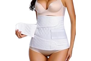 PAZ WEAN Abdominal Binders Post Surgery C Section Recovery Belt Girdle Support Postpartum Csection Belly Band White