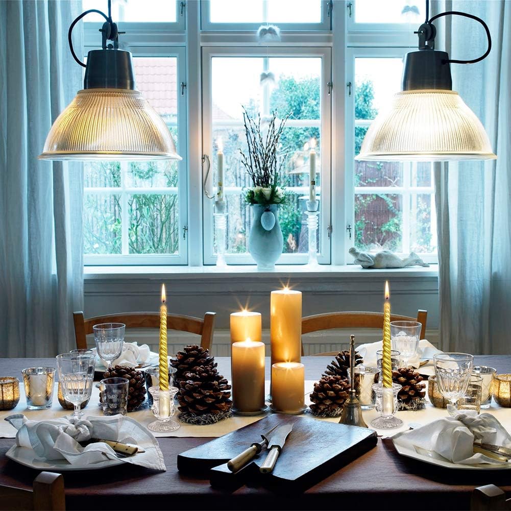 Letine Candlestick Holders Set of 12 - 2.5" H Taper Candle Holders Bulk - Clear Glass Candle Holder for Windowsill, Wedding & Festival: Kitchen & Dining