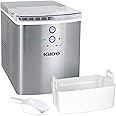 Igloo Electric Countertop Ice Maker Machine - Automatic and Portable - 33 Pounds in 24 Hours - Ice Cube Maker - Ice Scoop and Basket - Ideal for Iced Coffee and Cocktails - Stainless Steel