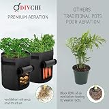 DIVCHI 10 Gallon Potato Grow Bags 2 Pack with Harvest Window & Handles view 2