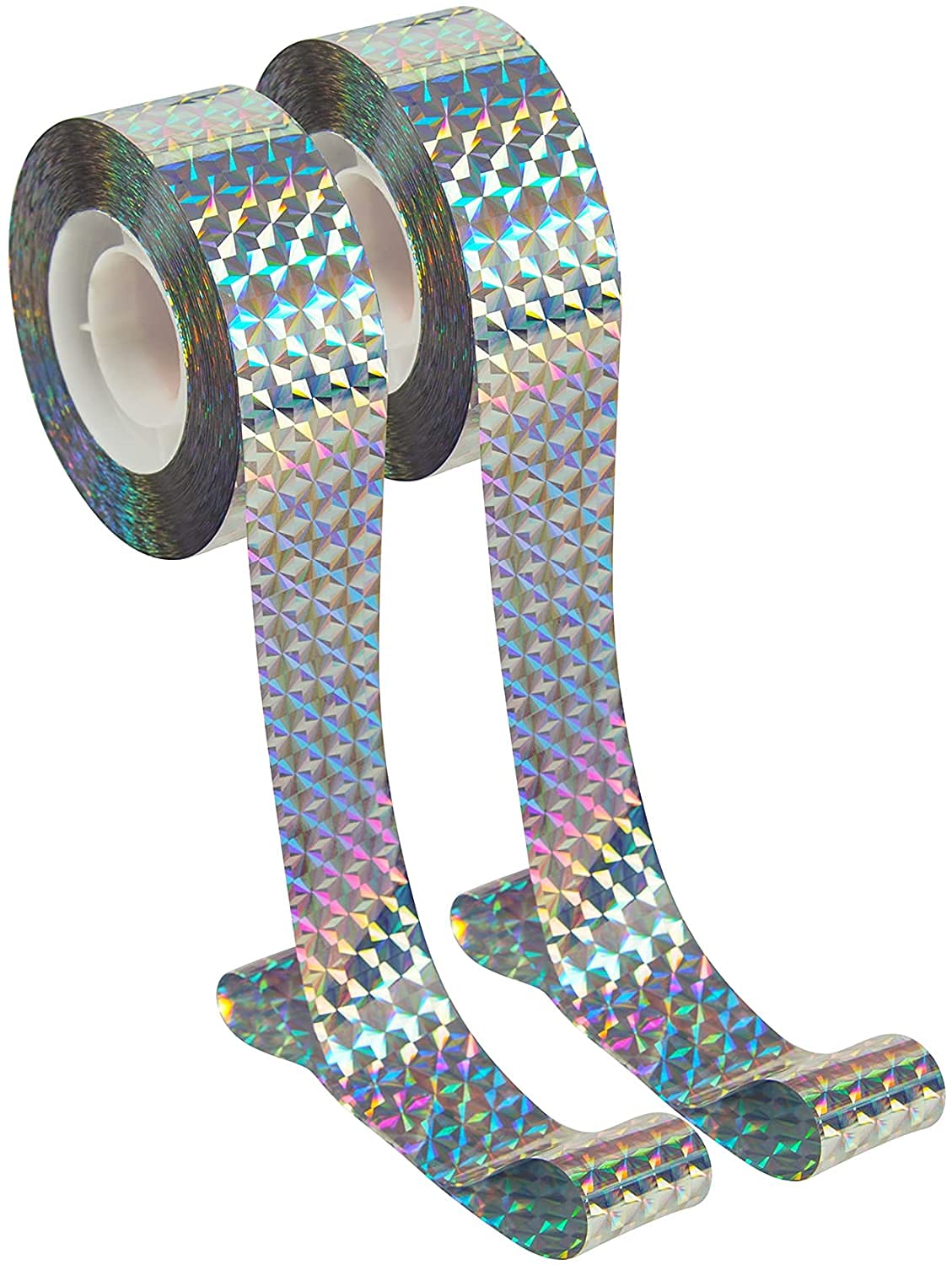 Goomp Bird Reflective Scare Tape,2pcs Bird Repellent Scare Tape for Garden,Farm