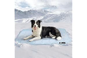 Luciphia Premium Dog Cooling Mat Non-Slip Q-MAX>0.5 Self-Cooling Pad for Small Pet Cat Indoor Portable Kennel Puppy Bed for S