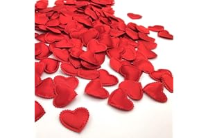 Grunyia Heart Confetti Decoration - Romantic Decor for Valentine's Day,Mother's Day,Birthday,Anniversary,Thanksgiving,Christmas,New Year (400PCS, Red)