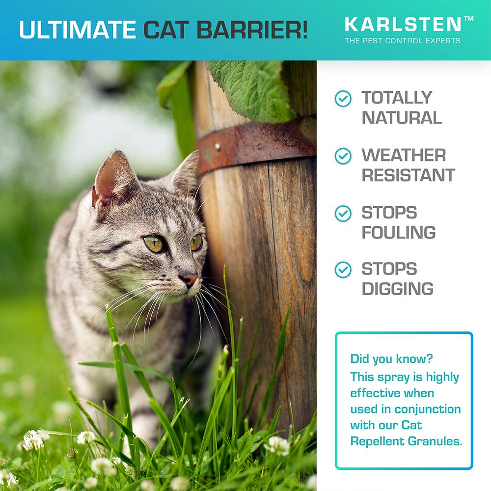 Karlsten Cat Deterrent Spray 500ml, Outdoor Anti-Fouling Cat Repellent with Fresh Citrus Scent, Garden, Lawns - Image 4