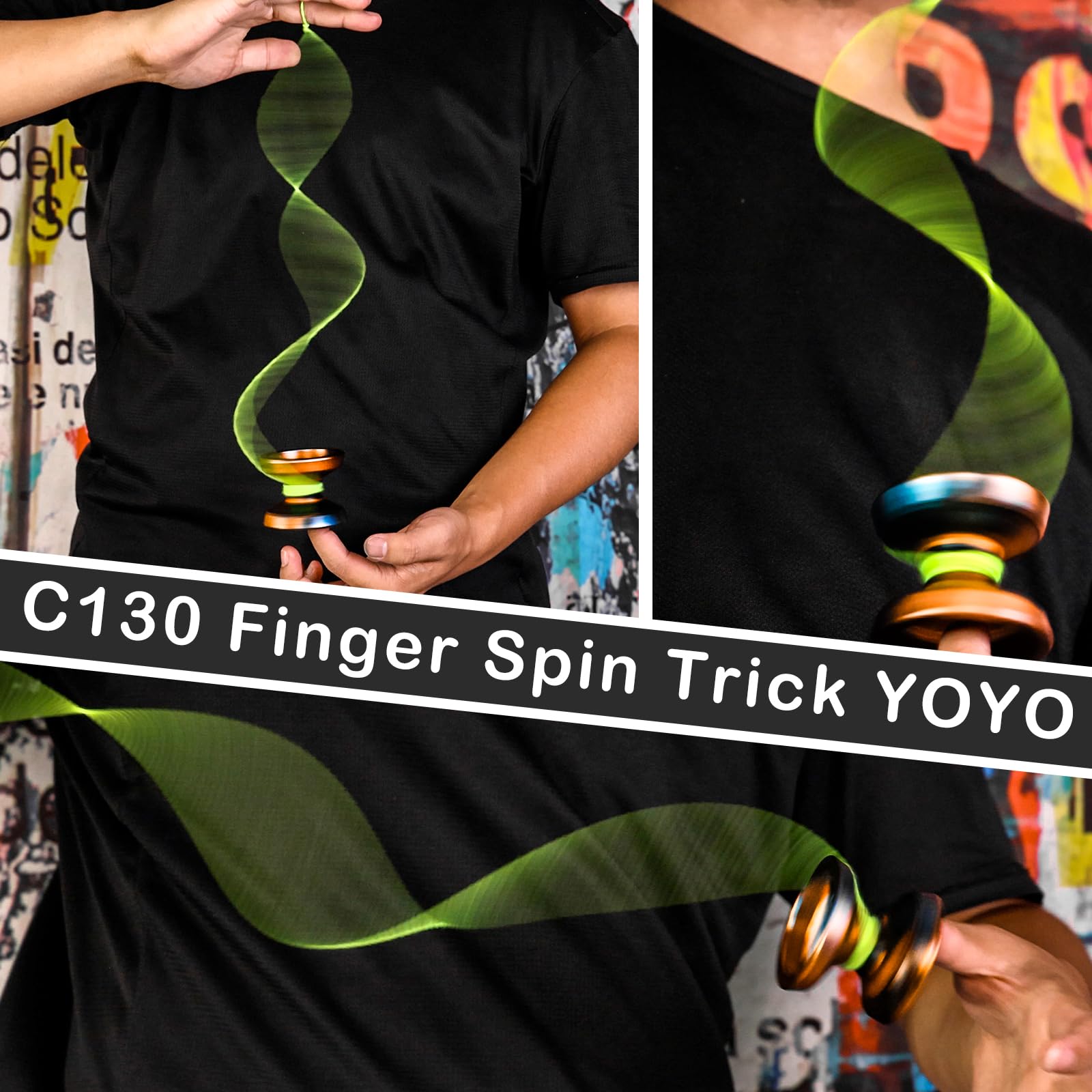 WATIEOBOO Professional Responsive Yoyo Bearing Beginner, Unresponsive Yoyo Bearing for Fingerspin Tricks - Black, Blue, Gold