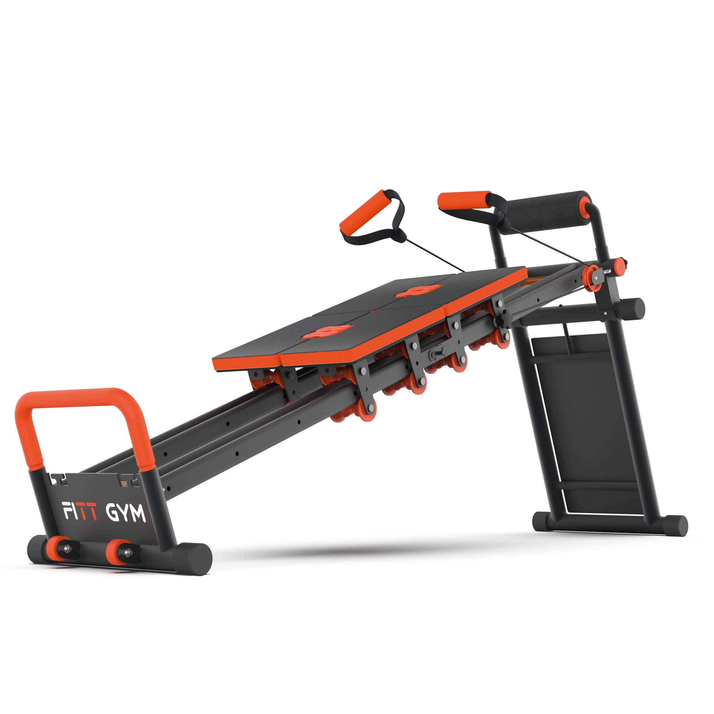 New Image FITT Gym - Pilates Reformer, Bodyweight Gym & Ab Trainer - MultiGym Total Body Fitness Home Workout Machine - Collapsible & Easy to Assemble - Adjustable Positioning