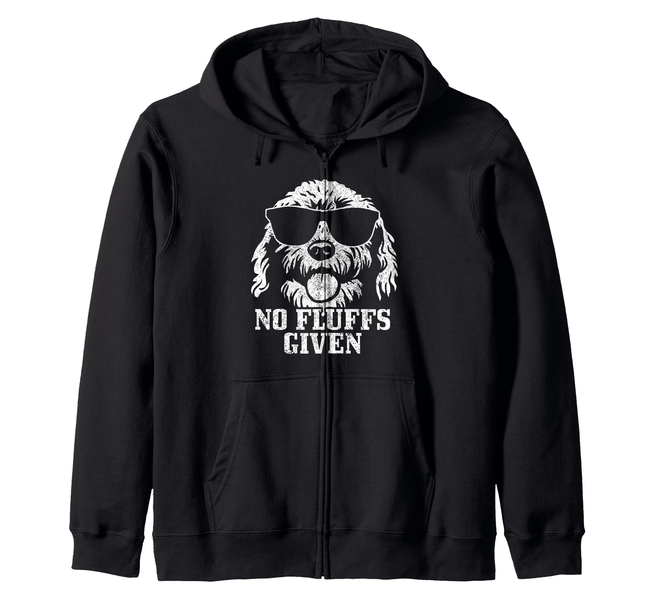 Goldendoodle Labradoodle No Fluffs The Dood Funny Doodle Dog Zip Hoodie