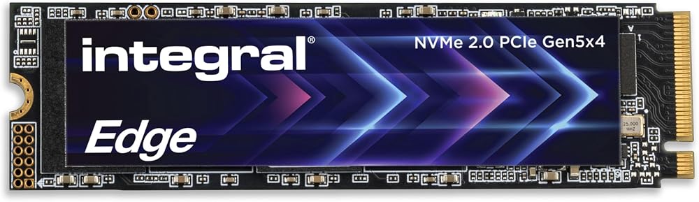 Integral EDGE Gen 5 2TB PCIe 5.0 M.2 NVMe SSD 10,300 MB/s Read 8,600 MB/s Write