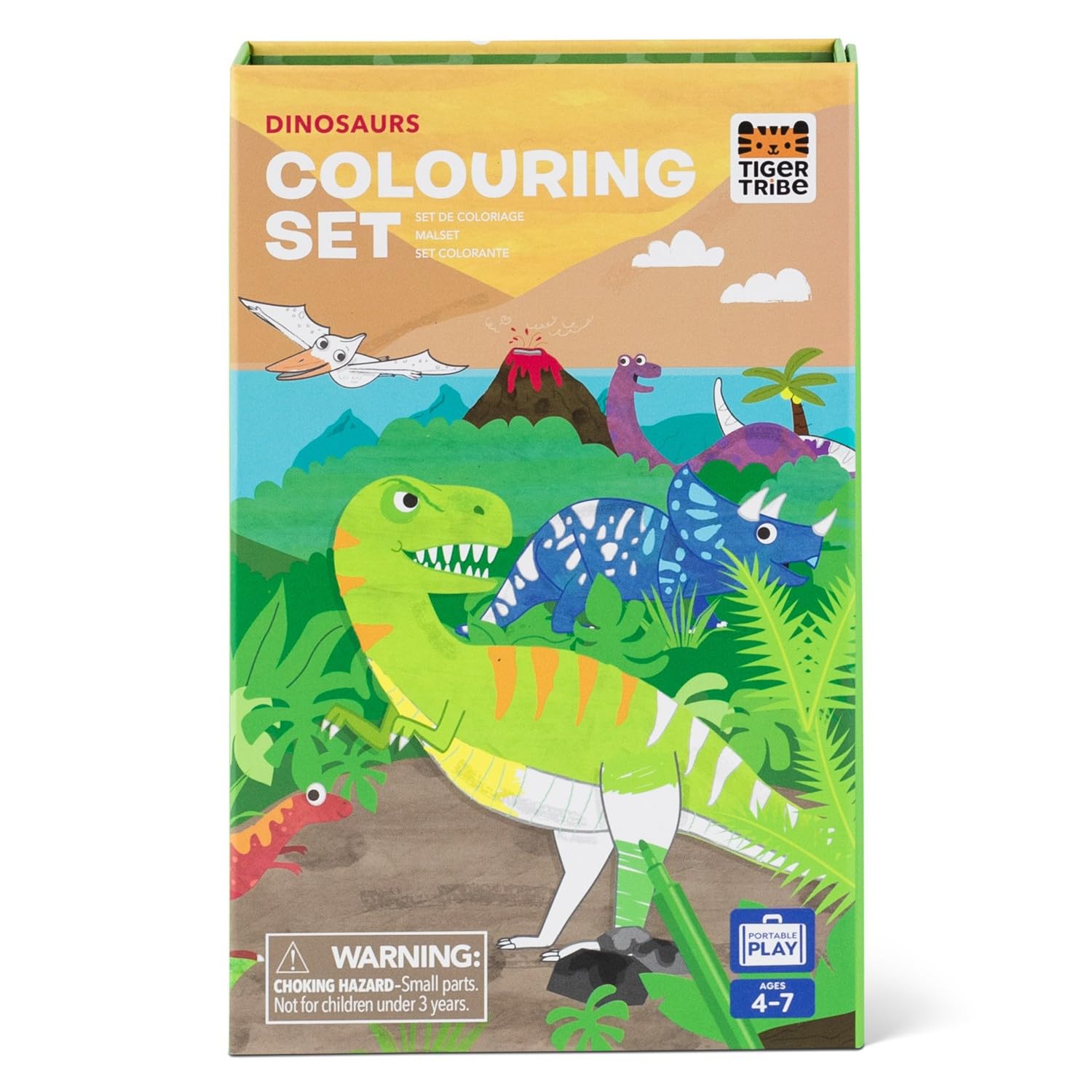 Tiger Tribe TR14013 Dinosaur Toy Colouring Set & Drawing Set — image 1
