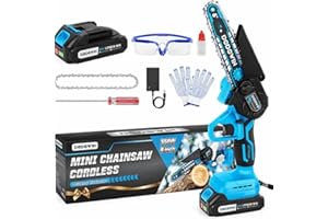 DODOWIN Mini Chainsaw Cordless 6 Inch, Electric Chainsaw with 2000mAh Battery & Chain, 550W Motor Chain Saw, Gardening Tool f