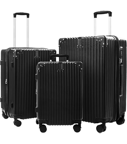 Amazon.com | ZXMOTO 3 Piece Hardside Luggage Set, Hardshell