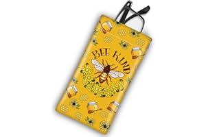 Mcapirivo Soft Sunglass Eyeglass Glasses Case,7x3.5inch Portable Pu Leather Squeeze Top Holder Bag Pouch for Women Men