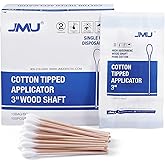JMU Medical Cotton Swabs, Cotton Swabs with Wooden Sticks, 1000 Count