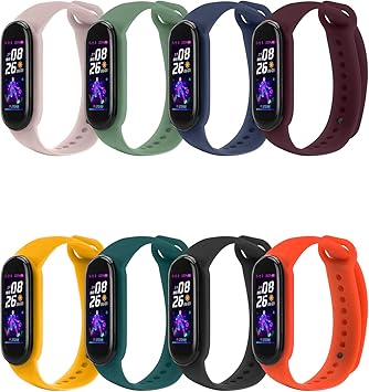 Compatible con La Correas para Xiaomi Mi Band 5 Pulseras, KAIFOM Correa De Repuesto De Silicona para La Correa De Pantalla A Color NFC De Pulsera ...