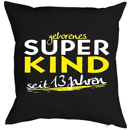 Tini Shirts 13 Geburtstag Kissen Kuschelkissen Kinder Geburtstagsfeier 13geburtstag Jungenmädchen Geborenes Super Kind Seit 13 Jahren Deko