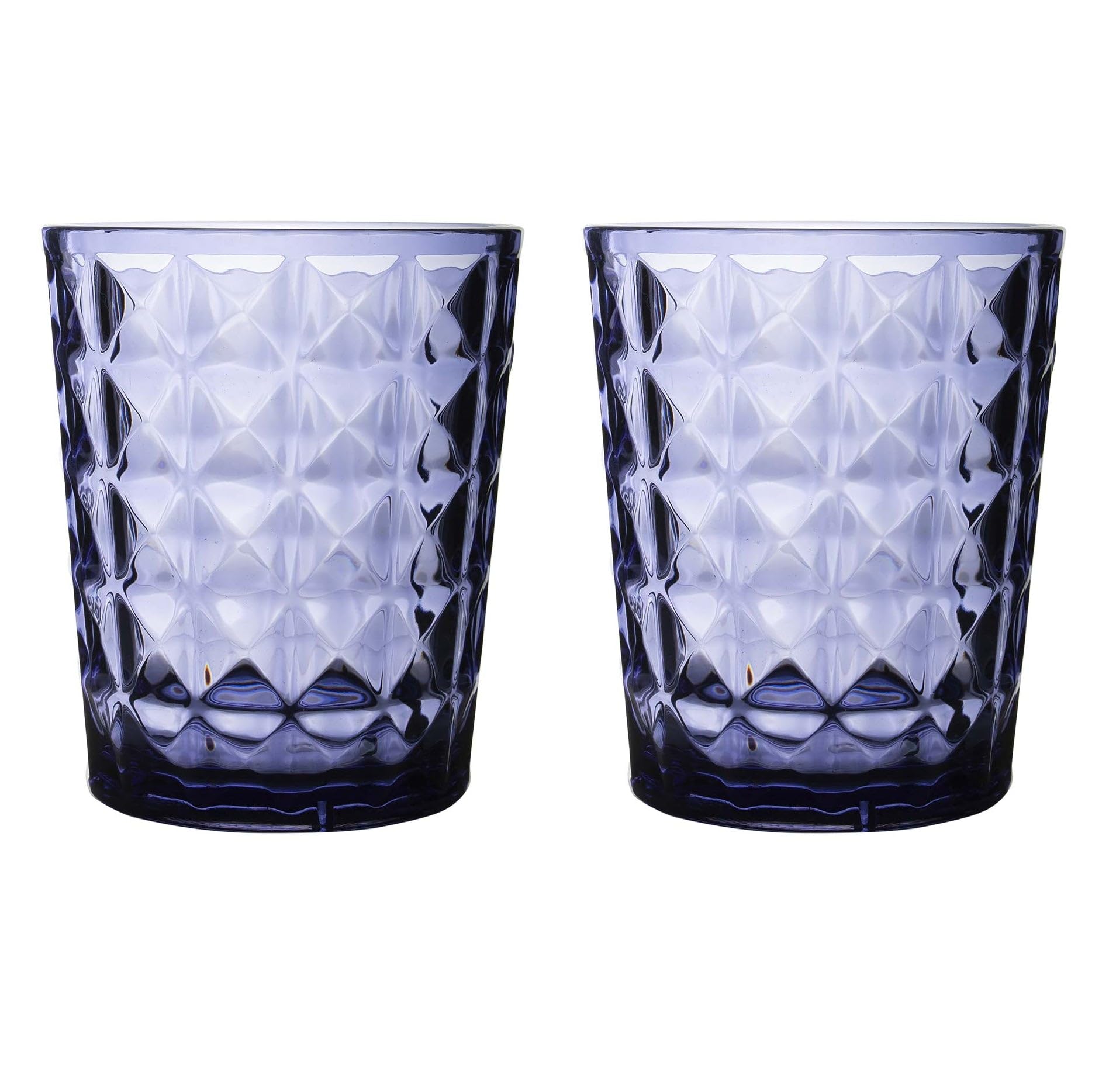 GX LIN Vaso de agua rayado tr+bl 2uds