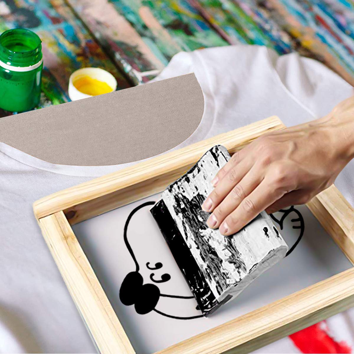 Shirt Board for Screen Printing,T-Shirt Board Screen Printing Pallet for Painting/Heat Press/Platen Screen Print Carboard Pad(Gray)