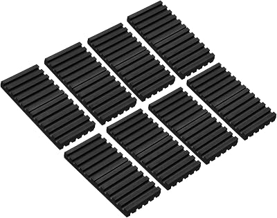 PATIKIL Rubber Anti-Vibration Pads 8 Pcs 4"x2"x0.4" Isolation Mats for HVAC Air