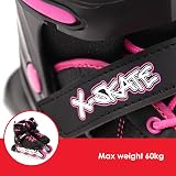 M.Y X-Skate Adjustable Pink Inline Skates for Kids Large EU 30-42 view 4