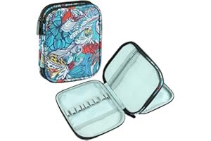 Bagtopia Crochet Hook Case, Portable Travel Organizer Storage Bag for Various Crochet Hooks and Knitting Accessories, Lightwe