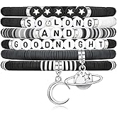 IDesign Punk Rock Bracelet Black Concert Inspired Bracelet Jewelry for Fans Party Dress Outfit Mer