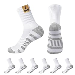 MUQU Mens White Quarter Socks - Thin Athletic