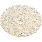 [2500 PCS] Pearl Beads, 3MM Round Small Pearl Beads Craft Loose Beads Faux Ivory Pearls Bead for Beading Jewelry Making, DIY Craft, Vase Fillers, Home Wedding Decoration