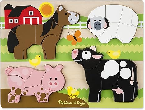 Melissa & Doug Chunky Jigsaw Puzzle - Farm Animals