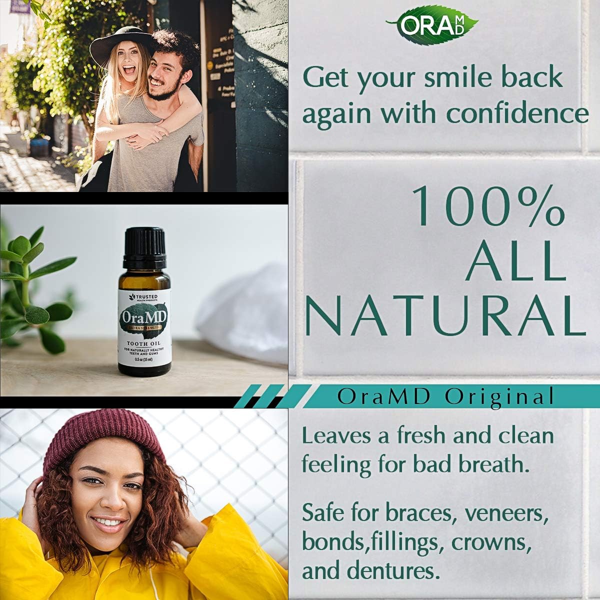 OraMD Original Dentist Recommended Worldwide 100% Pure Breath Freshener for Bad Breath, Halitosis Canker Sores, Gum Boils and Tooth Abscesses - 1 Bottle: Beauty
