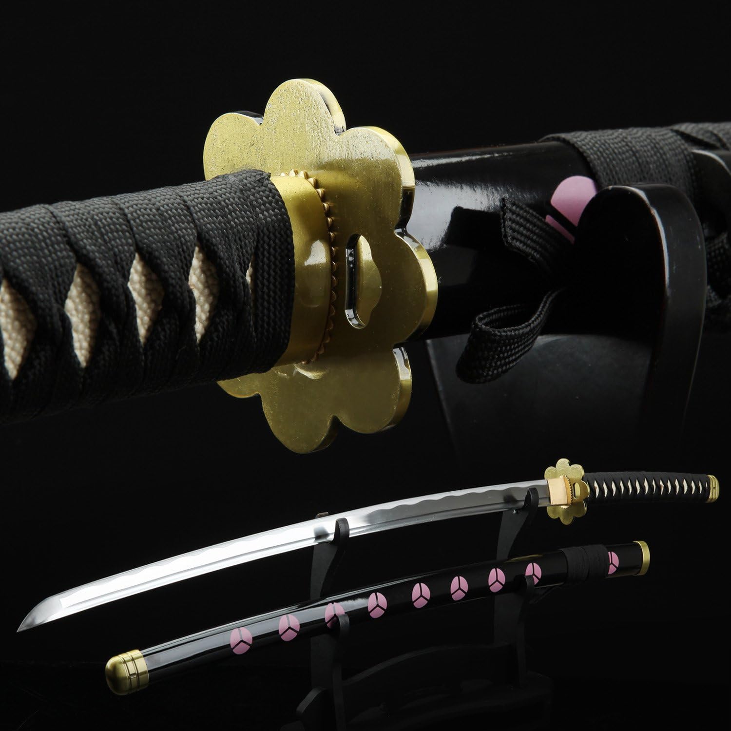 Auway Full Hand Forged Katana 1045 Carbon Steel Cosplay One Piece Roronoa Zoro Replica Sword