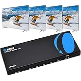 OREI HDMI Splitter 1 in 4 Out – 4K@60Hz HDMI 2.0 Splitter with HDCP 2.2, EDID Management, and LPCM/Dolby/DTS Audio Support – Compact Plug & Play Design