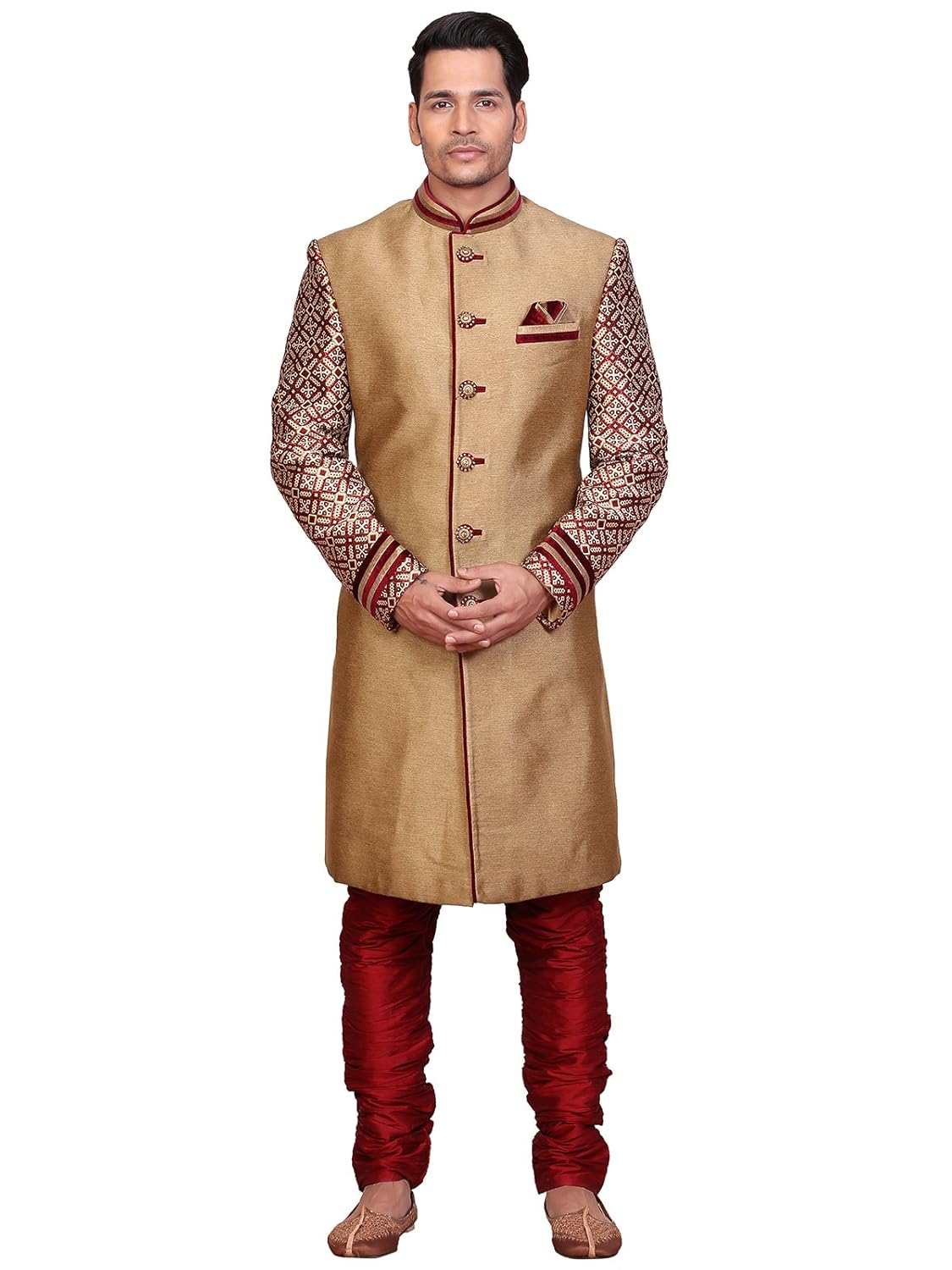 a.b.c. garmentsgolden sherwani for mens