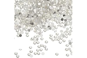 PATIKIL 2880Pcs SS10 Round Flatback Rhinestones, 2.7-2.9mm Flat Back Crystal Glass Gems Diamonds for DIY Crafts Clothes Shoes