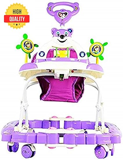 Vertex Musical Activity Panda Baby Rocker & Walker with Music & RATTLES & Adjustable Height for Kids : Premium Quality Push and Pull Toy Activity Baby Walker : Toddllers Walker
