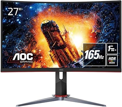 Amazon Aoc ゲーミング液晶モニター C27g2x 11 27インチ フルhd Va 曲面 Hdmi Displayport 165hz 応答速度1ms Hdrエフェクトモード Freesync Premium フリッカーフリー ローブルーモード Aoc パソコン 周辺機器 通販