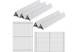 Folocy 17.4” Grill Grates Replacement for 7536 7525 Weber Spirit Grill E-310, E-320, 300 Series, Weber Genesis Silver B/C, Gold B/C, Platinum B/C, Spirit 700 and 900, Flavorizer Bars Cook Grid Parts