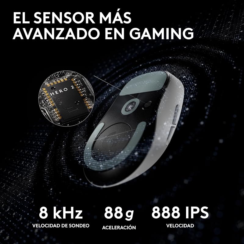 Mouse para jogos sem fio logitech g pro x superlight 2 lightspeed, versão alemã - branco