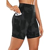 CRZ YOGA Women's Naked Feeling Biker Shorts with Pockets 6'' - High Waisted Yoga Gym Workout Spandex