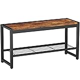 HOMEFORT Shoe Bench, Modern Industrial Shoe Storage