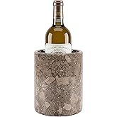 Radicaln Marble Wine Chiller Bucket 6.5" Inches Oceanic Handmade Small Champagne Chiller & Wine Bottle Holder for Bar Accessories, Ideal Wine Bucket & Beverages Cooler for Parties.