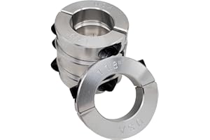 Coastal Shaft Collars - 1.125" Bore Diameter - Clamping Two Piece Shaft Collar - 2024 Aluminum (4 Pack)