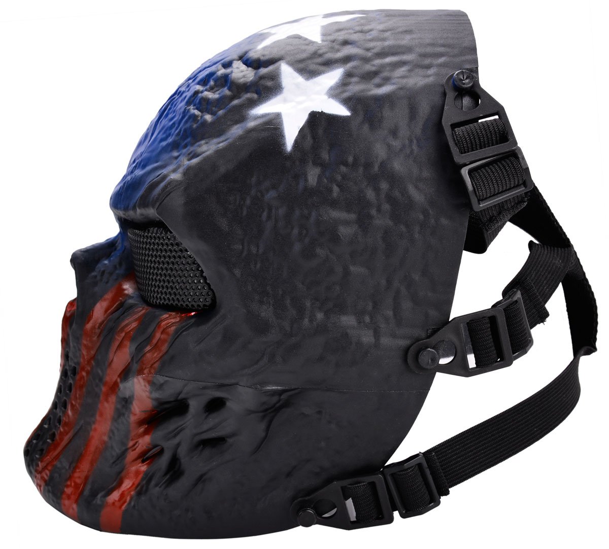 Full Face Mask Punisher American Flag Style Airsoft W Metal Mesh Eye