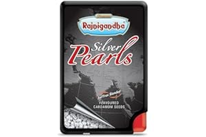 Rajnigandha Saffron Blended Silver Coated Pearls, Elaichi - 6.25g - (Pack of 2)