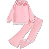 Mikrdoo Teenager Clothes Long Sleeve Hoodies Sweatshirts Teen Clothes Sweatpants Junior 2 Piece Outfits Sweatsuit Set