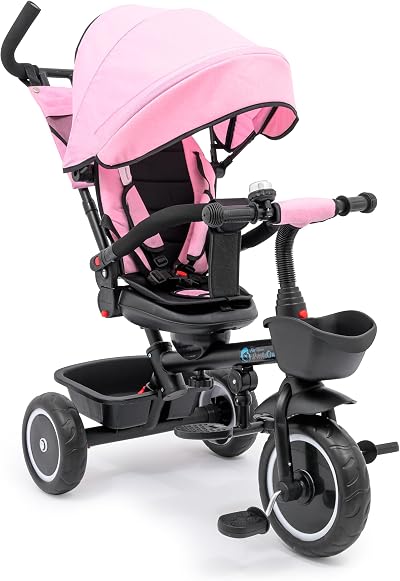 For Your Little One Trike V3 Pink Tricycle with Parent Handle 9m-5y